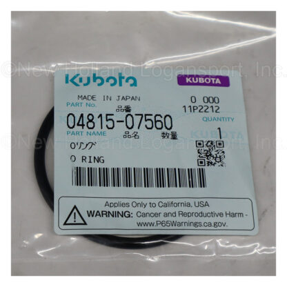 Kubota O-Ring Part # 04815-07560 - Image 2