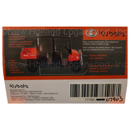 Kubota RTV 1140 Toy Part # 77700-07903 - Image 3